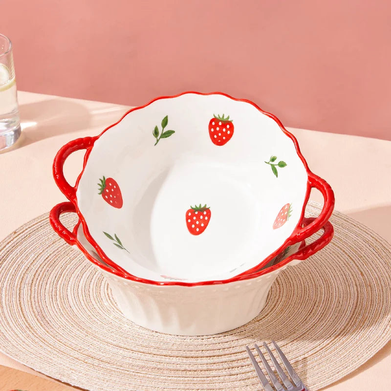 Ceramic Strawberry Bowl