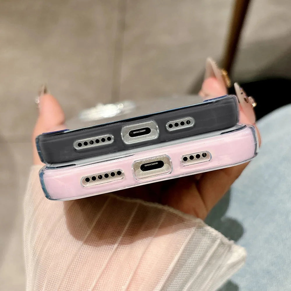 Flower Phone Case For iPhone 17 Pro Case iPhone 16 13 11 15 14 12 Pro Max 17 Air Soft Shockproof Clear Cover