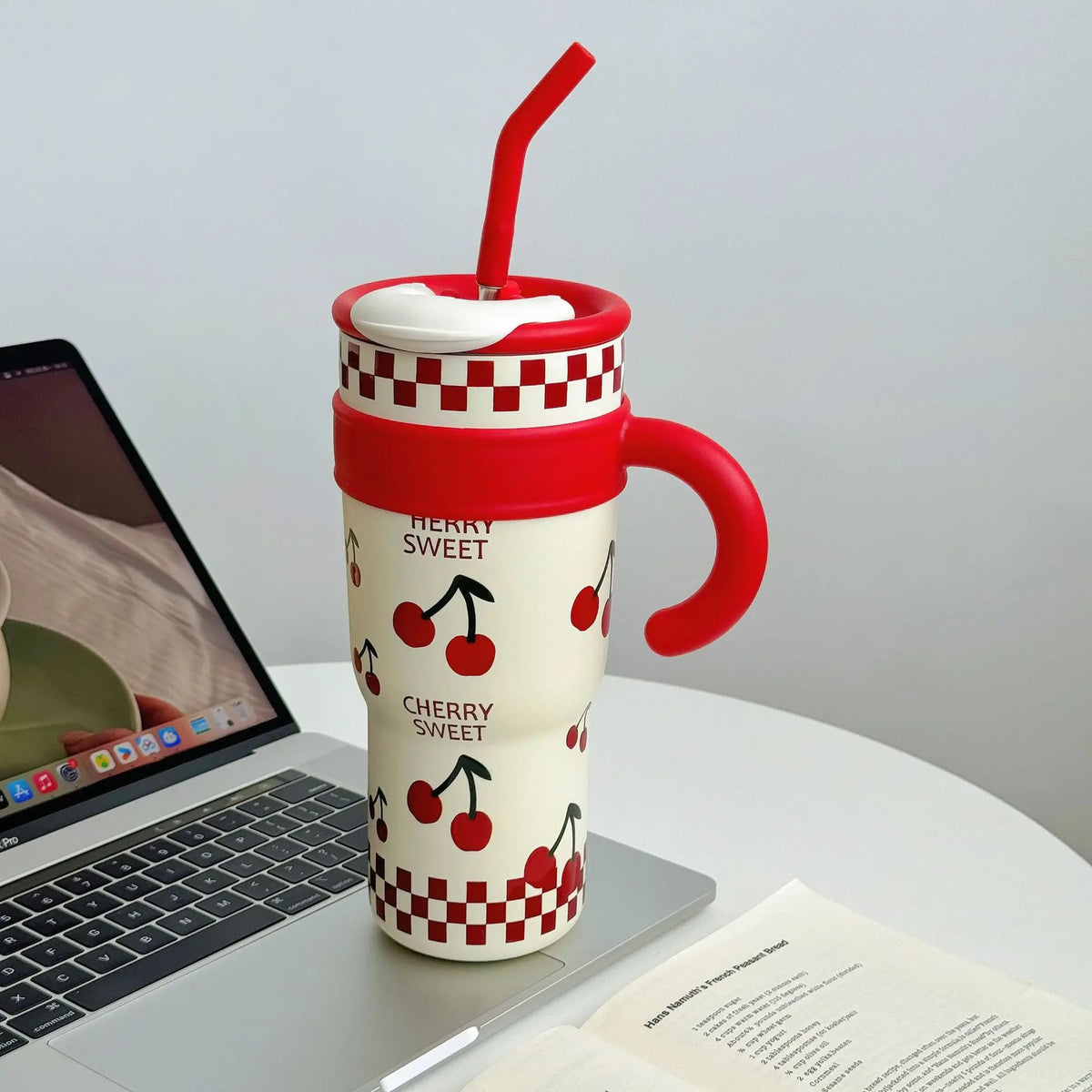 Cute Cat Thermos Cup With Handle