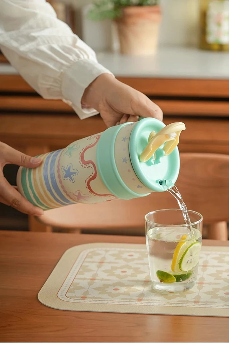 Cute Cat Thermos Cup With Handle
