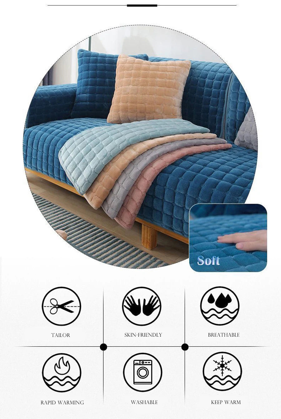 Velvet Sofa Cover