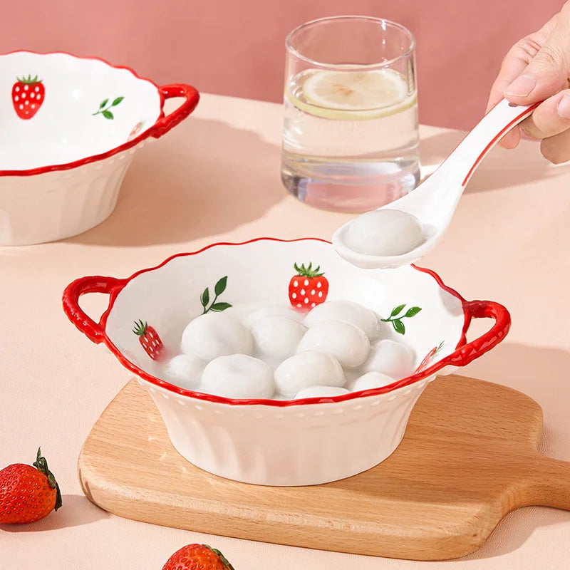 Ceramic Strawberry Bowl