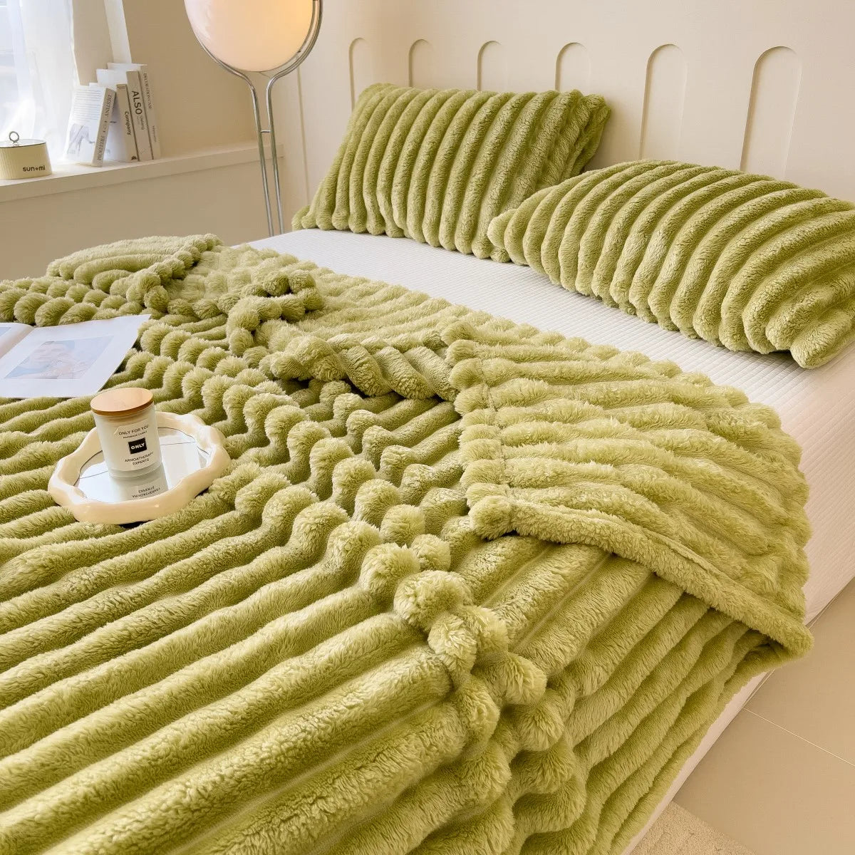 Wide Striped Multifunctional Blanket